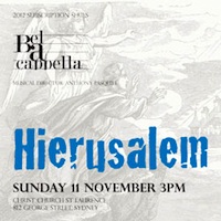 ‘Hierusalem’ from bel a cappella