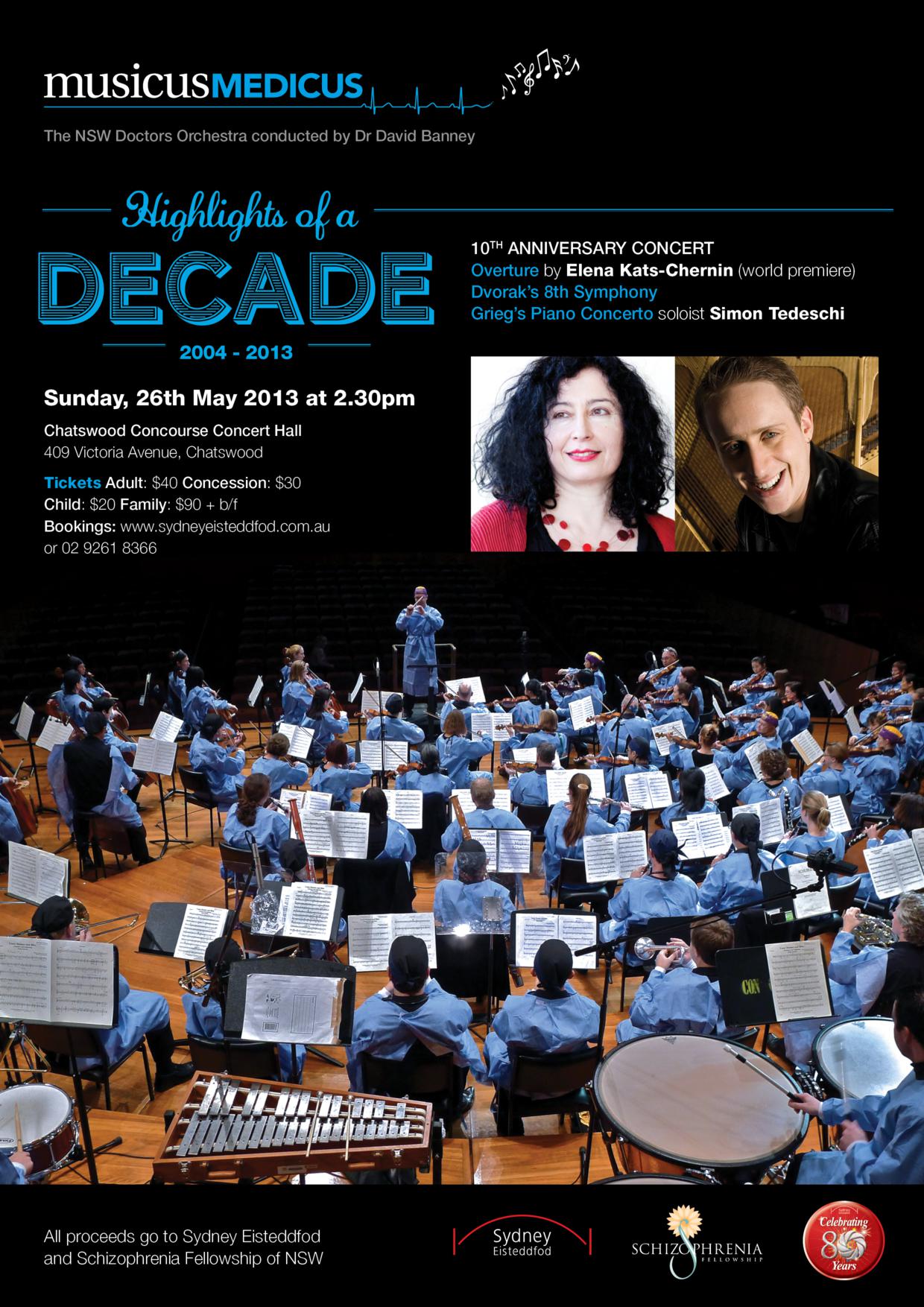 NSW Doctors’ Orchestra 10th anniversary features Kats-Chernin and Tedeschi