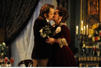 Arnold Rutkowski as Alfredo Germont & Emma Matthews Violetta Valéry.