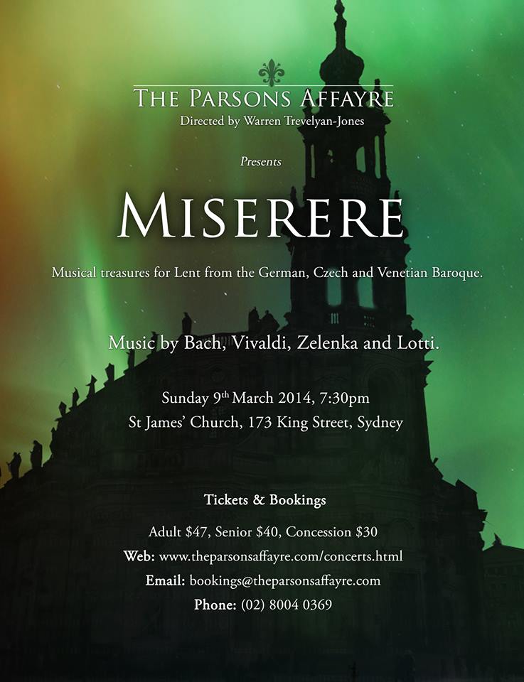 Concert Review: Miserere – Music For Lent, The Parsons Affayre