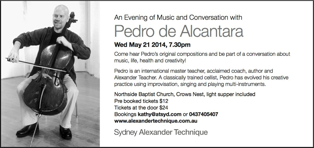Alexander Technique Expert To Give Workshops And Perform In Sydney