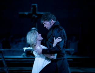 Taryn Fiebig as Zerlina and Teddy Tahu Rhodes as Don Giovanni. Image Lisa Tomasetti, courtesy Opera Australia