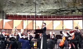 Flautist Georgia Browne with orchestra seventeen 88