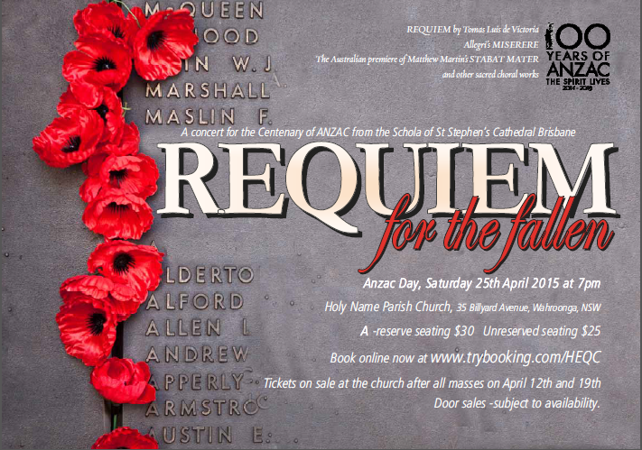 Requiem for the Fallen – An ANZAC Centenary Concert