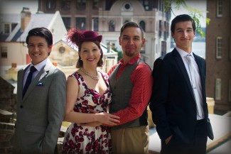 The stars of Operantics - Ryan O'Donnell, Samanta Lestavel, Ian Warwick and Hayden Barrington