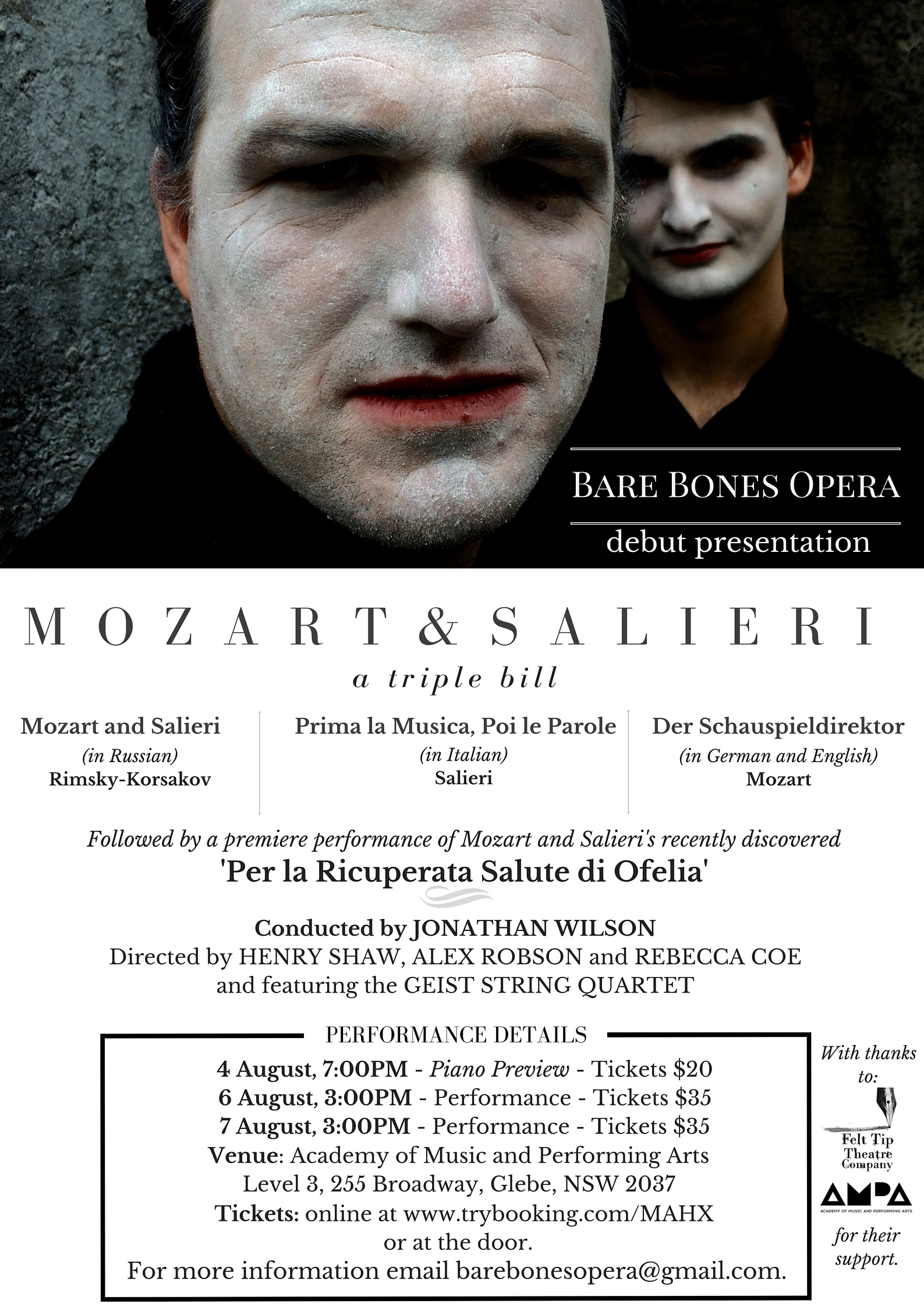 Bare Bones Opera Debuts With Mozart And Salieri