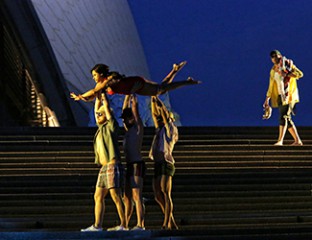 Soprano Stacey Alleaume as Alexandra Mason and members of the ensemble in Opera Australia’s production of The Eighth Wonder. Photo by Prudence Upton.