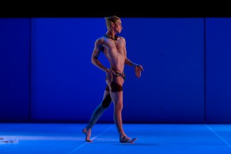 Jarryd Madden in an iconic image from the Australian Ballet's Nijinsky. Image Wendell Teodoro.