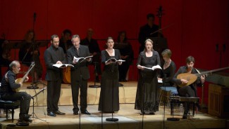 Les Arts Florissants sing Monteverdi: Miriam Allan : soprano Mhairai Lawson : soprano Lucile Richardot : contralto Paul Agnew : tenor Zachary Wilder : tenor Lisandro Abadie : basse Lieu : Cite de la Musique Ville : Paris Le : 28 05 2014 © Pascal GELY