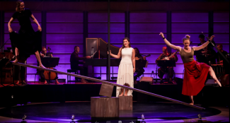 Soprano Natasha Wilson with acrobats Image credit Steven Godbee