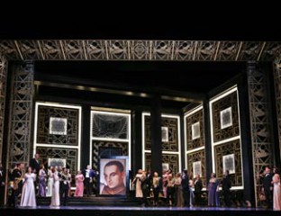 The cast of Opera Australia's production of The Merry Widow at the Arts Centre Melbourne. Photo credit Jeff Busby.