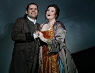 Michael Fabiano and Jessica Pratt in Opera Australia’s 2018 production of Lucia di Lammermoor at the Sydney Opera House Photo credit: Prudence Upton