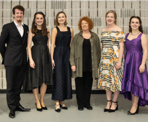 Tristan Entwistle, Zoe Drummond, Cleo Lee-McGowan, Linnhe Robertson (National Adjudicator), Katherine McIndoe and Pasquale Orchard