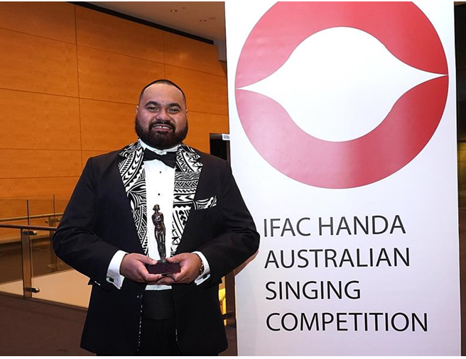Manase Latu Wins IFAC Handa Australian Singing Competition