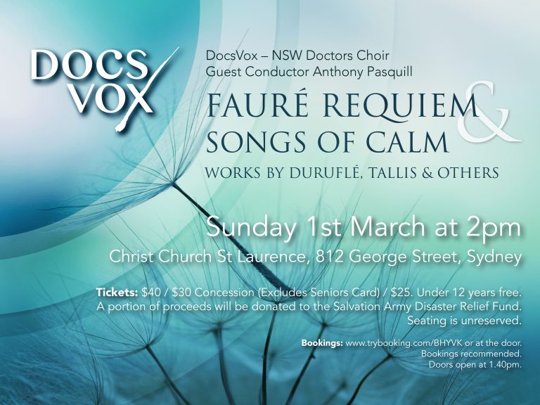 Fauré Requiem and Songs of Calm – The Healing Power Of Music